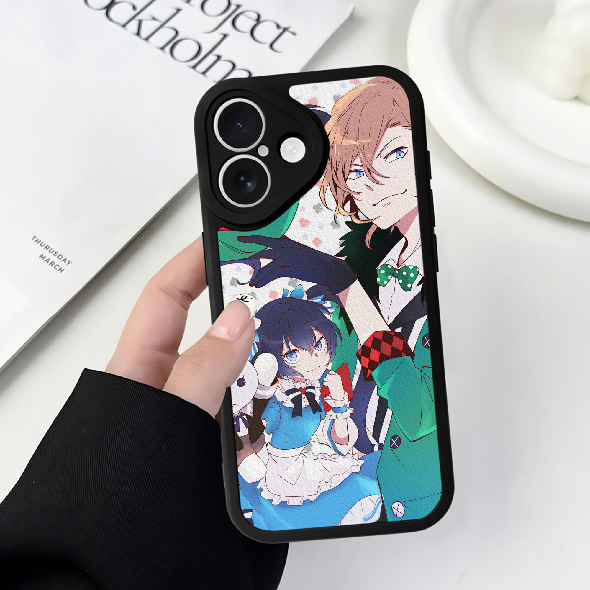 （画像用） 文豪ストレイドッグス Bungo Stray Dogs 【iPhone 16シリーズ対応】シリコンスマホケース（レザー調） 材質：シリコン